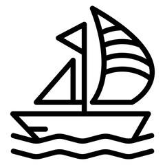 Sailing boat Vector Design Icon Style