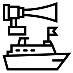 Ship horn Vector Design Icon Style