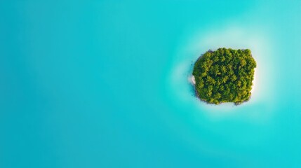 commercial photography for advertising campaign showcasing group of small tropical islands surrounded by bright blue