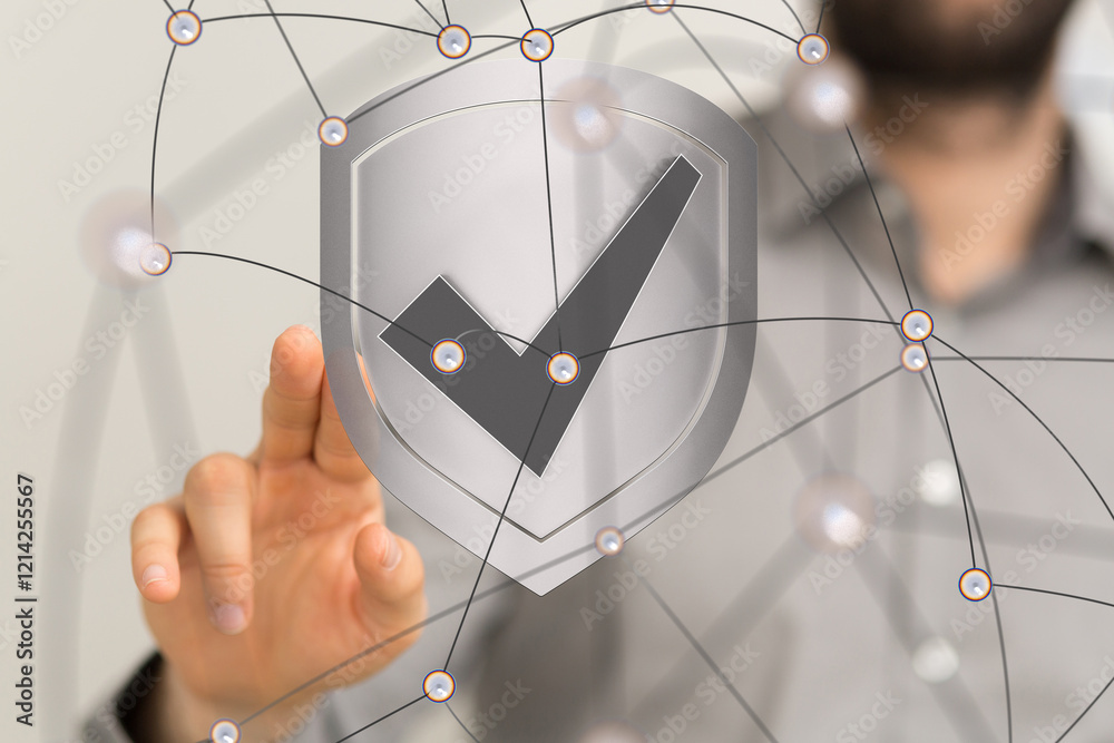 Aufkleber Cybersecurity of digital network systems with computer security enginee