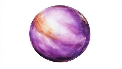 Fototapeta premium Abstract representation of a purple planet with swirling colors, evoking a sense of cosmic wonder and beauty