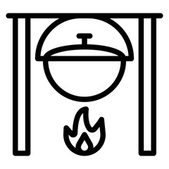 Camping Pot Vector Design Icon Style