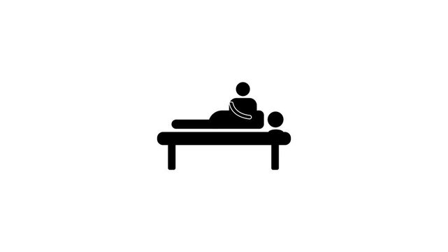body massage icon animation video.