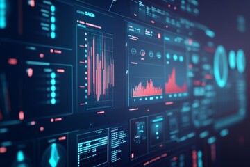 Business data elements dot bar pie charts graphs., Generative AI