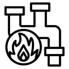 Gas Pipeline Vector Design Icon Style