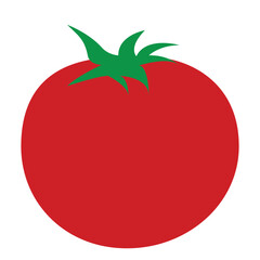 Red Tomato Vector Illustration - Cartoon Style Isolated on White Background