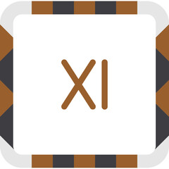 Roman Numeral XI Icon