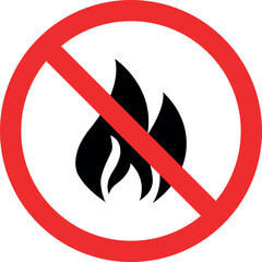 Fire warning sign Vector Image