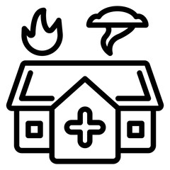 Emergency Shelter Vector Design Icon Style