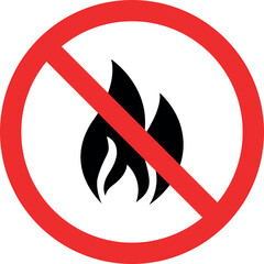 Fire warning sign Vector Image