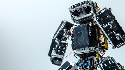 Fototapeta premium A Detailed View of a Robots Complex Internal Mechanisms