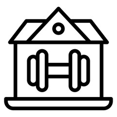 Fitness Center Vector Design Icon Style