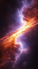 Obraz premium Glowing Spiral Galaxy in Deep Space