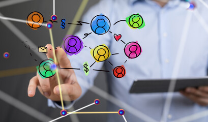 people network structure HR - Human resources management and recruitment
