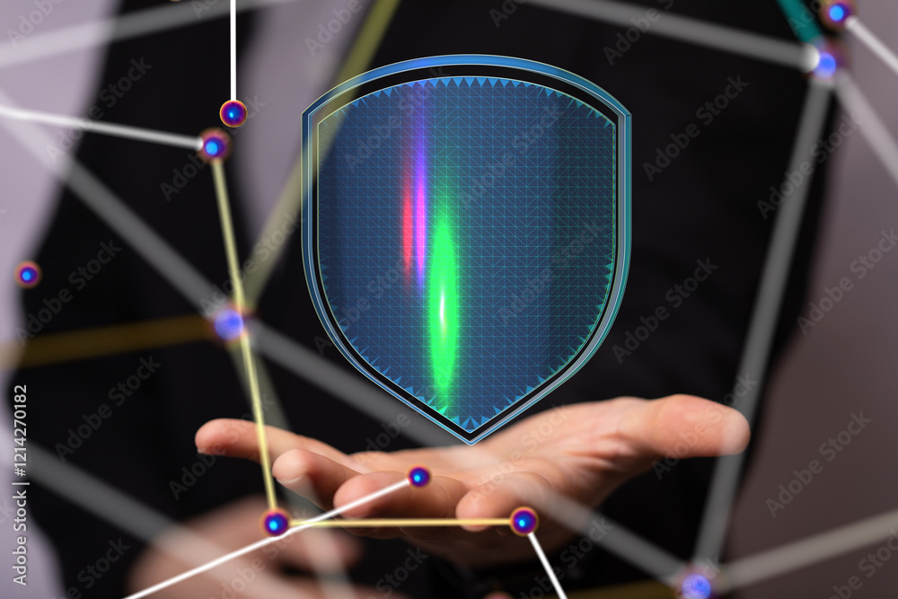 Leinwandbilder Cybersecurity of digital network systems with computer security enginee