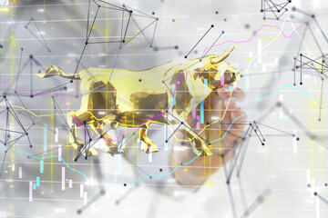 stock market graph business digital