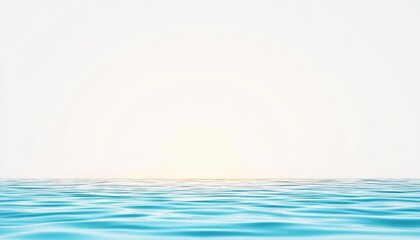 Fototapeta premium Serene seascape at sunrise with gentle waves reflecting soft light against a clear sky, ideal for tranquility