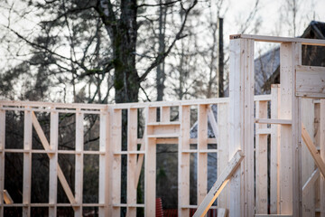 Timber frame building. Rules and regulations. Building structures on a construction site