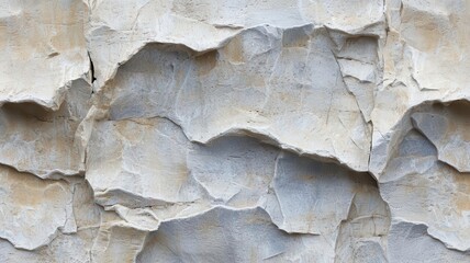 Stone texture background granite earthy concept. A textured surface of layered, light-colored rock with a natural, rugged appearance, featuring uneven edges and subtle variations in color.