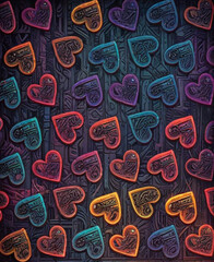 seamless pattern with hearts