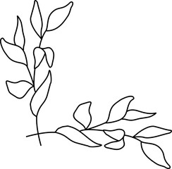 Outline Flowers Corner