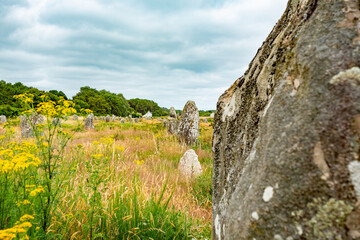 Carnac alignments view in France