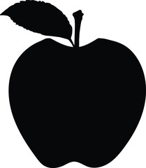 Apple icon vector silhouette symbol