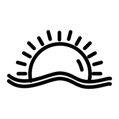 Sunset Vector Design Icon Style