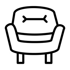 Armchair Vector Design Icon Style