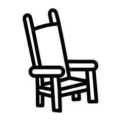 High-back chair Vector Design Icon Style