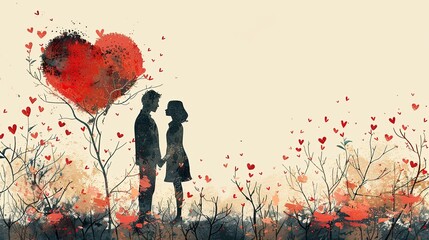 A widower finds love again through memories in this heartfelt flat design illustration