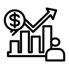 Growth Vector Design Icon Style