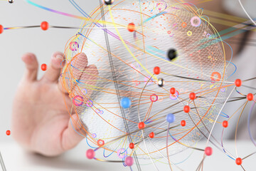 conference Digital Network and data concept 3d - 3d