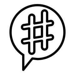 Hashtag Vector Design Icon Style