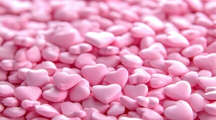 Pink Heart Shaped Candies Background Sweet Valentine s Day Texture