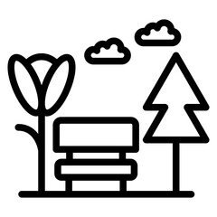 Park Vector Design Icon Style