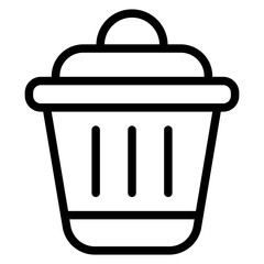 Trash Can Vector Design Icon Style
