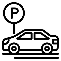 Parking Vector Design Icon Style
