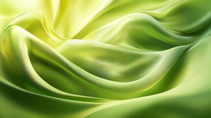 Obraz premium Abstract green silk fabric waves. (1)