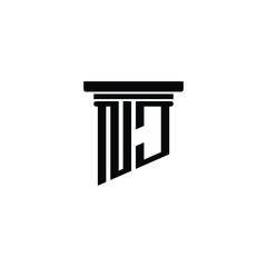 NJ monogram logo design letter text name symbol monochrome logotype alphabet character simple logo