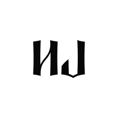 NJ monogram logo design letter text name symbol monochrome logotype alphabet character simple logo
