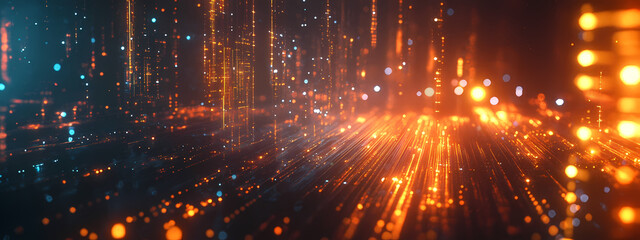 Obraz premium Cyberpunk Lichtgeschwindigkeit