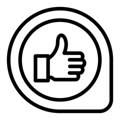 Thumbs Up Vector Design Icon Style