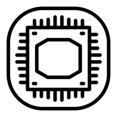 CPU Vector Design Icon Style