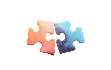 Fototapeta premium Jigsaw puzzle connecting, cooperation and teamwork , partnership and brainstorming, 3d rendering.