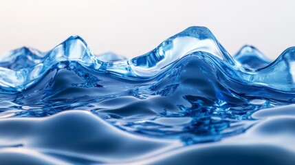 Abstract Blue Water Waves Texture Background