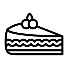 Cake Slice Vector Design Icon Style