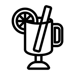 Mulled Wine Vector Design Icon Style