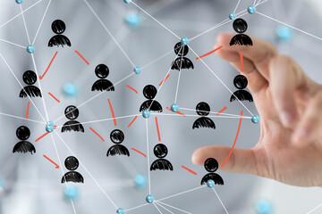 people network structure HR - Human resources management and recruitment