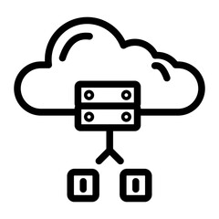 Data Center Vector Design Icon Style